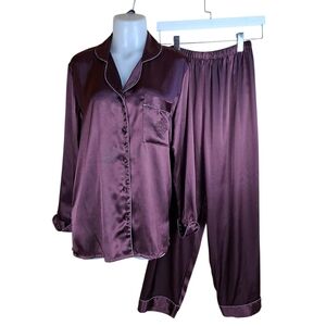 Vintage velvet pajamas dark purple loungewear night outfit Sleepwear LE BOUDOIR